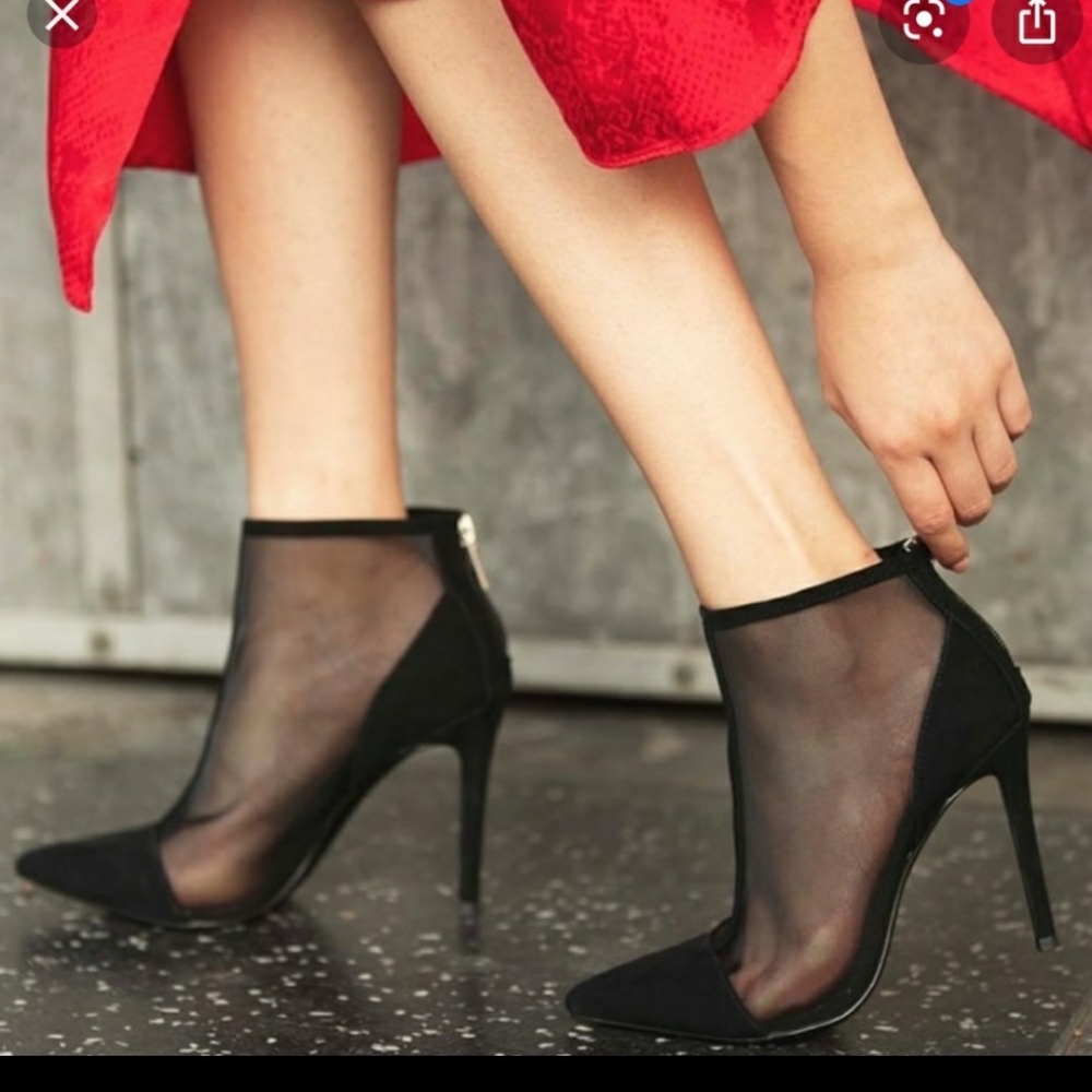 Zara mesh ankle boots